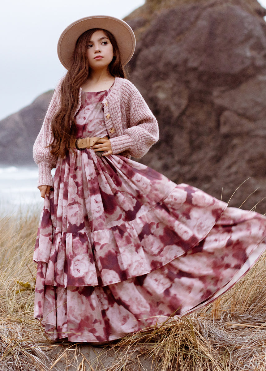 Catrin Dress in Warm Watercolor