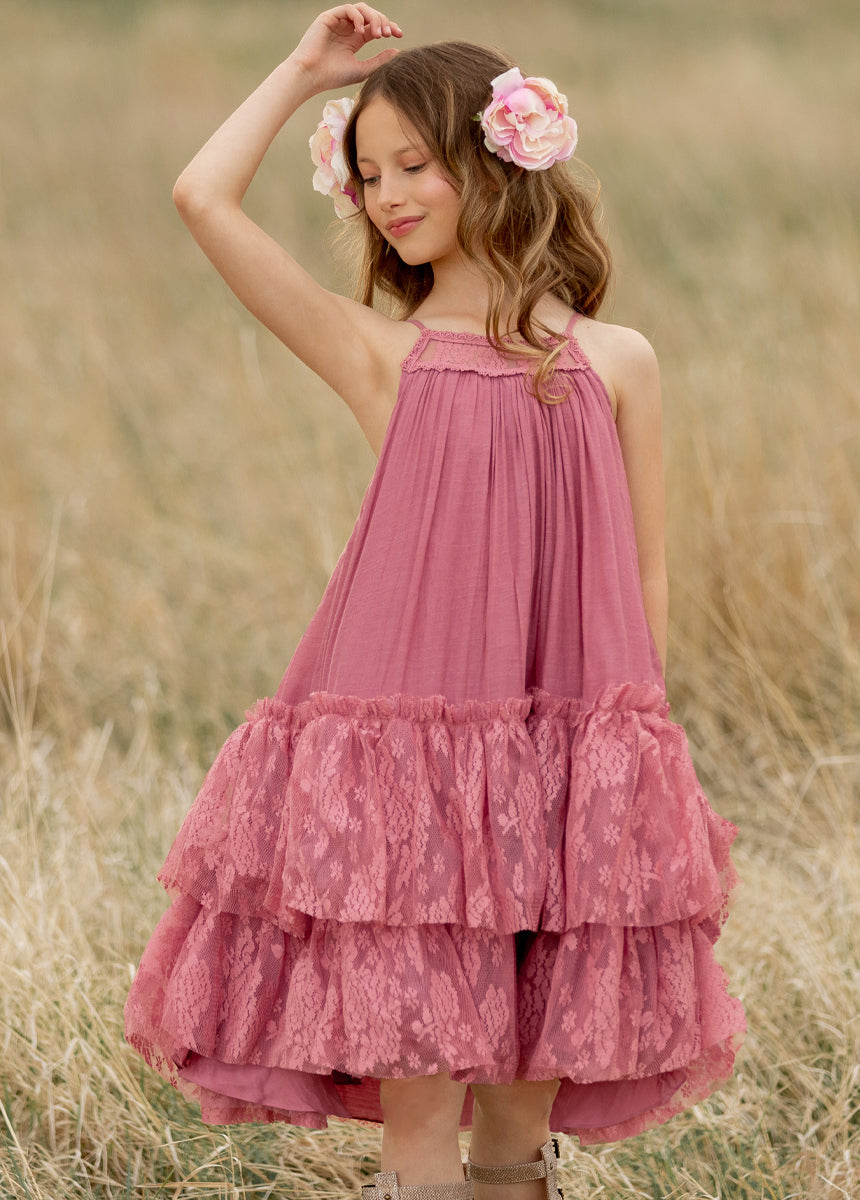Catrina Dress in Dusty Rose