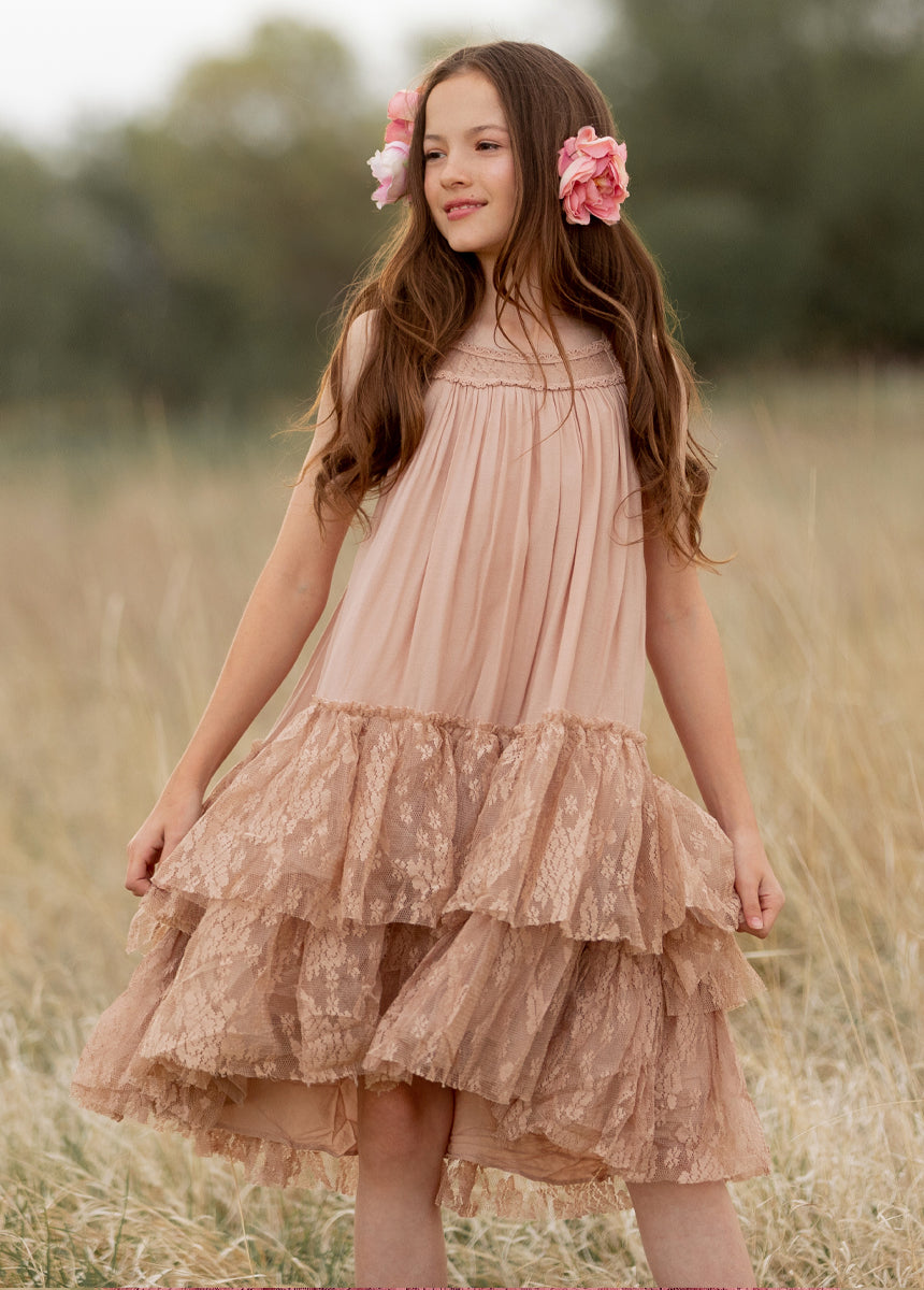 Catrina Dress in Desert Shell