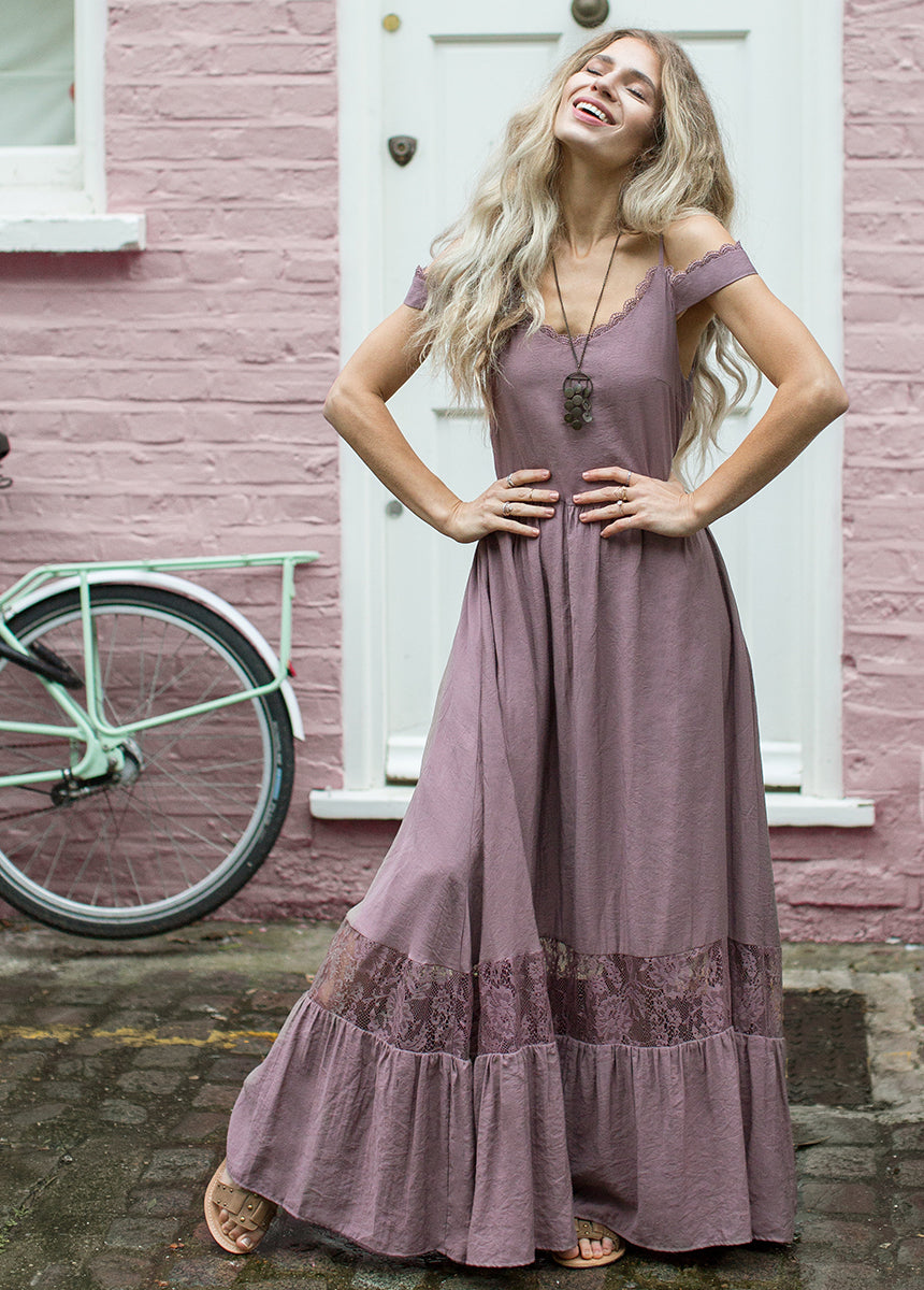 Coral Dress in Orchid