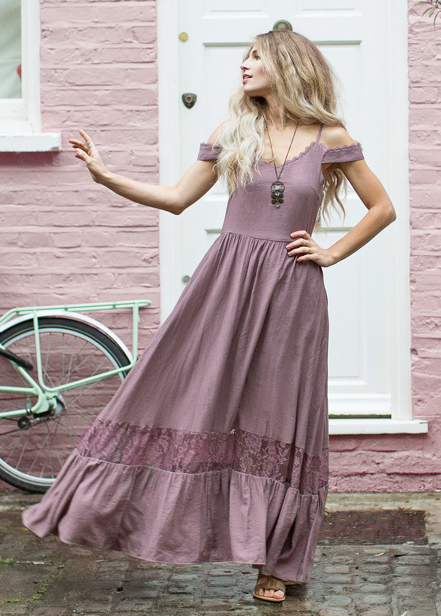 Coral Dress in Orchid