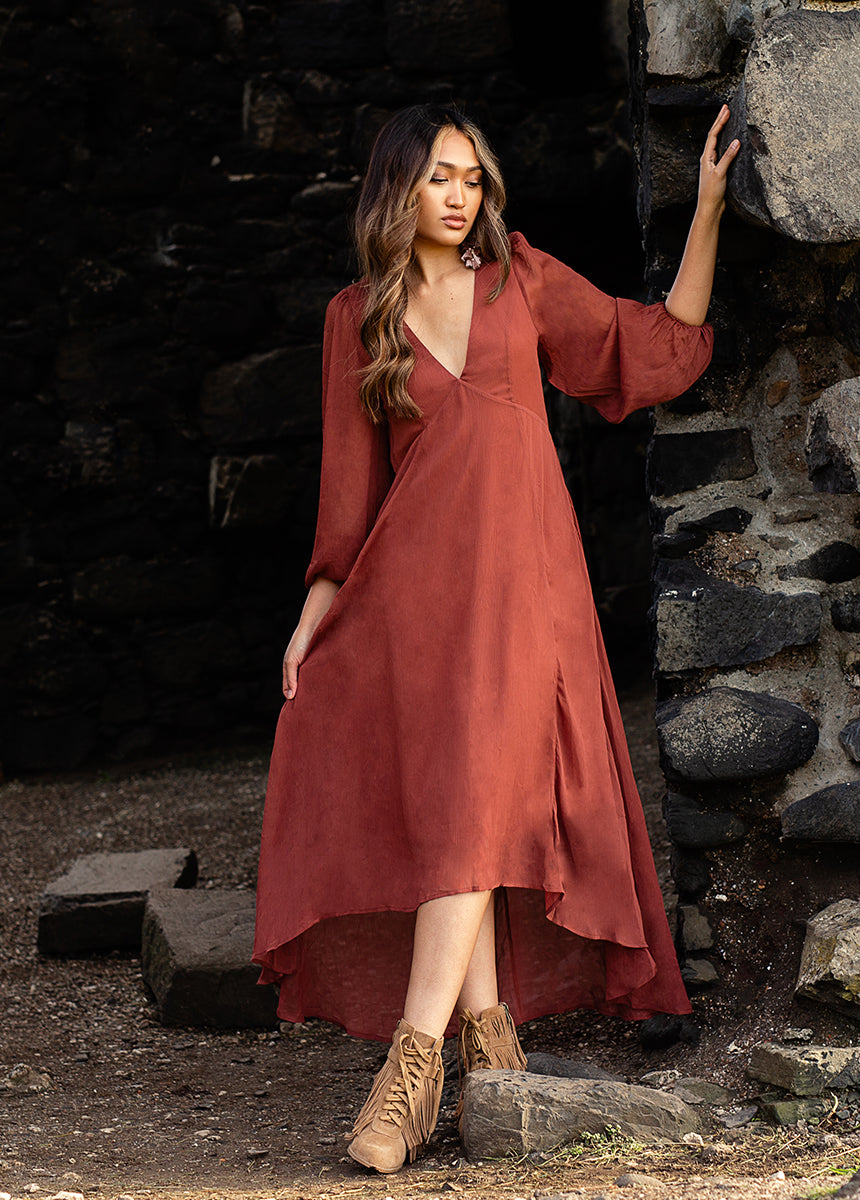 Crystal Dress in Terracotta