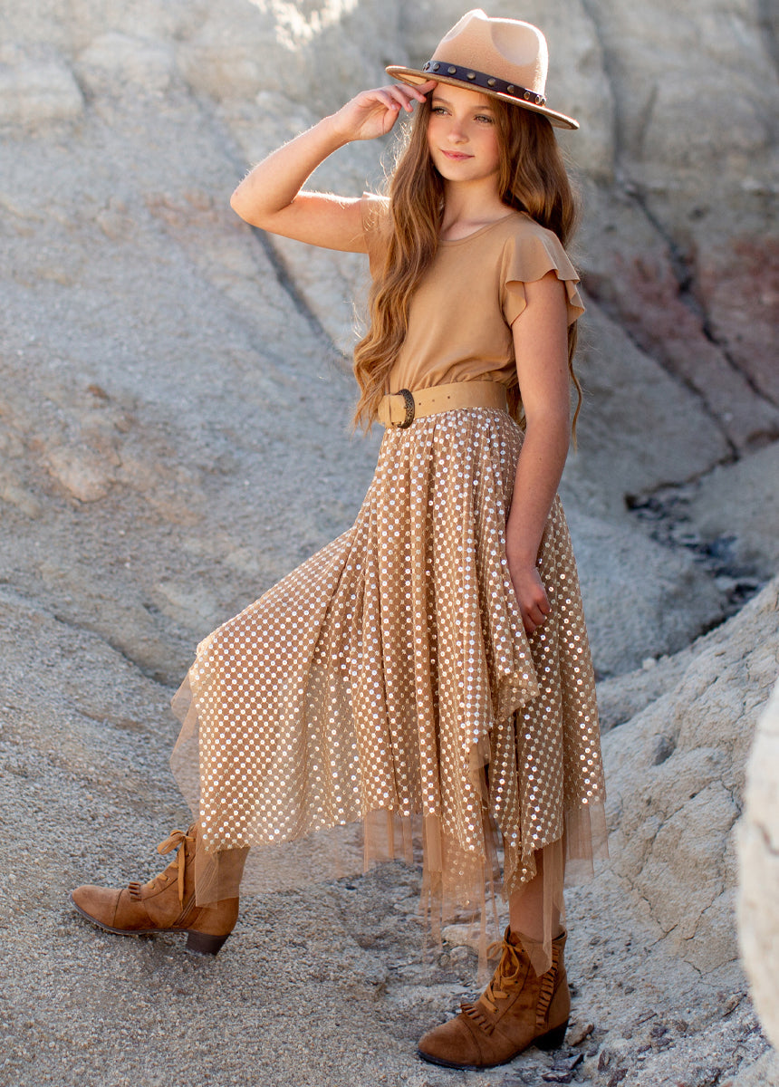 Tina Dress in Light Tan