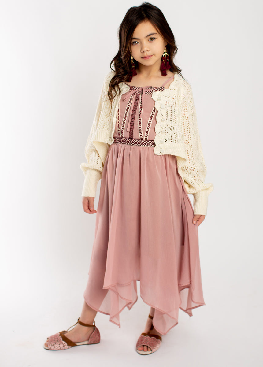 Darvina Dress in Nude Pink