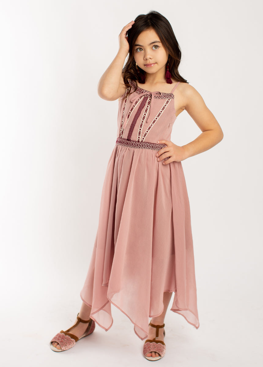 Darvina Dress in Nude Pink