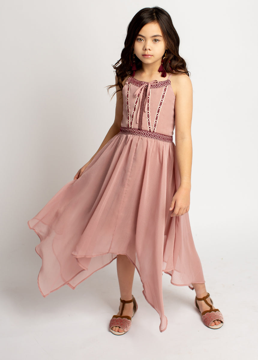 Darvina Dress in Nude Pink