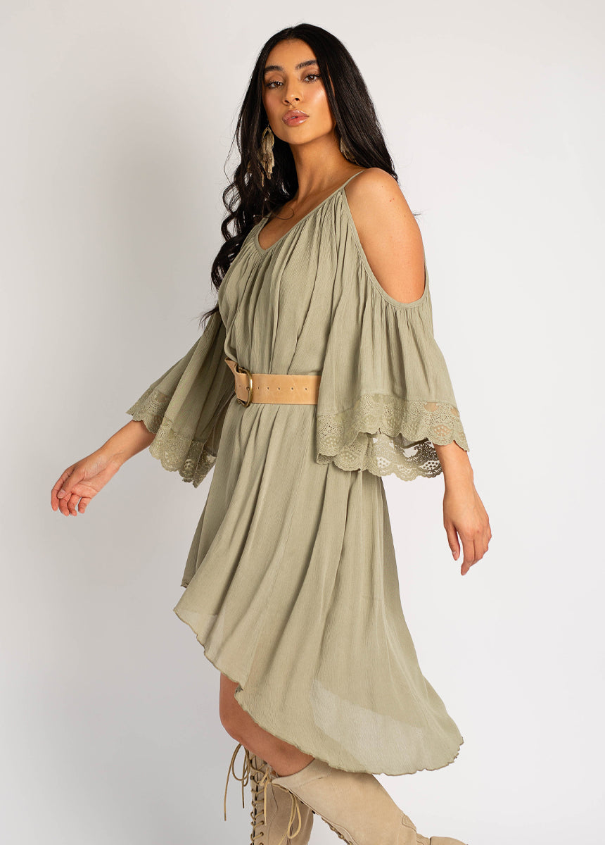 Dela Dress in Greensmoke