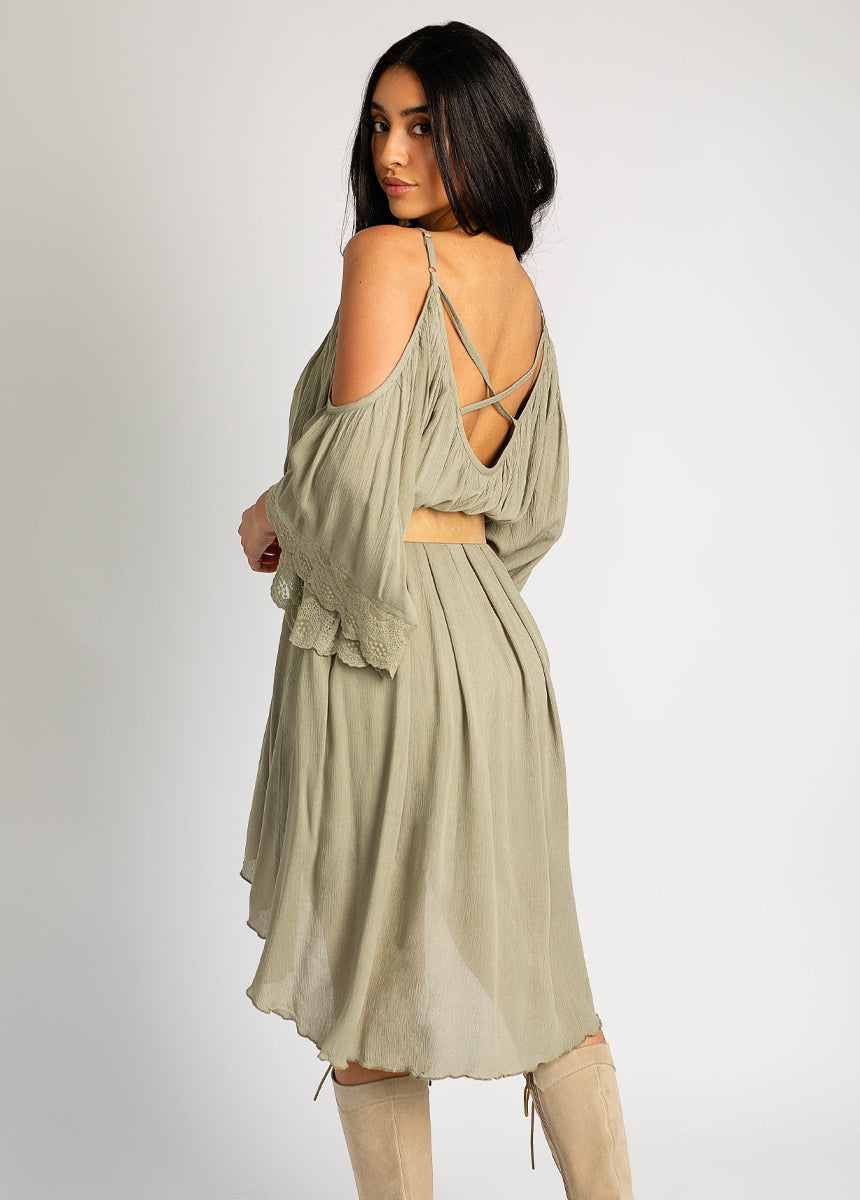 Dela Dress in Greensmoke