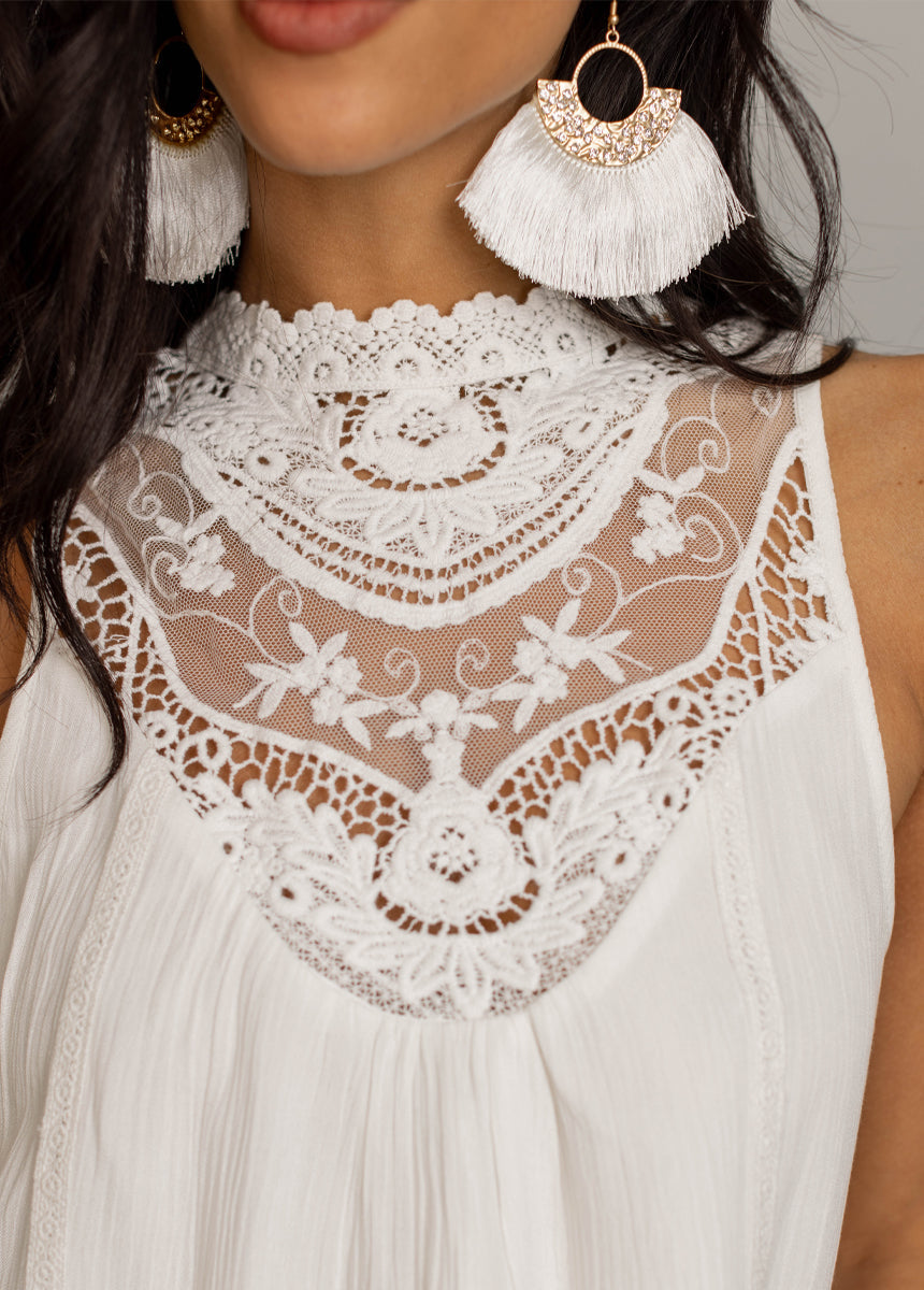 Delfina Top in Cream