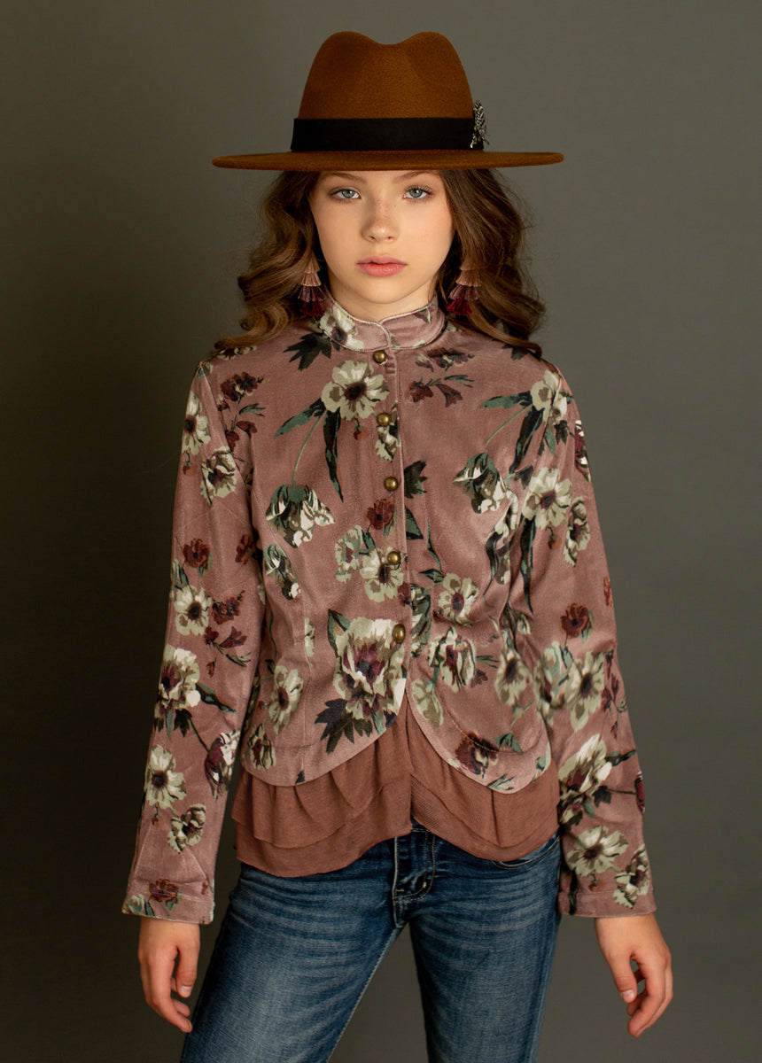 Mollie Jacket in Pink Floral