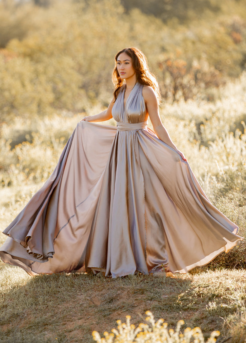 June Impact Dress in Stone