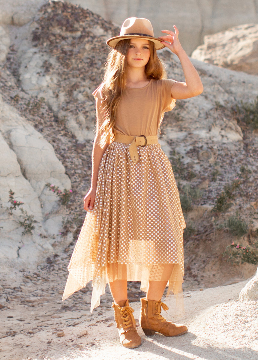 Tina Dress in Light Tan