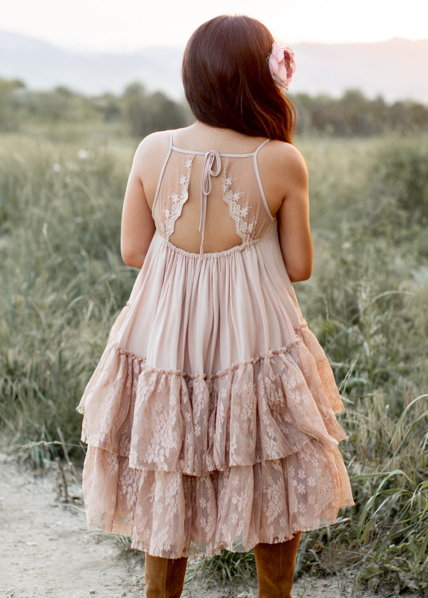Catrina Dress in Desert Shell