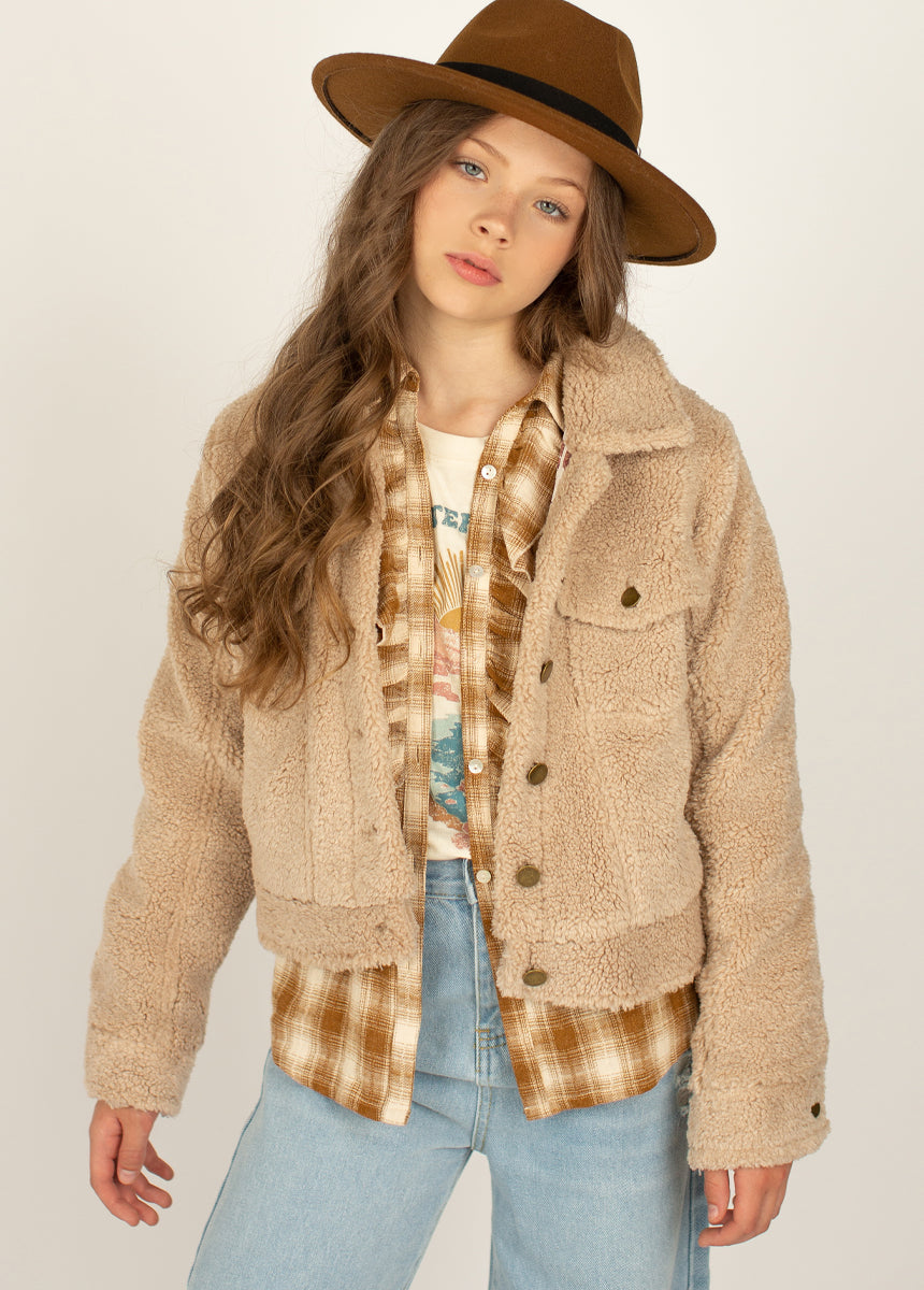 Taylor Top in Ochre Plaid