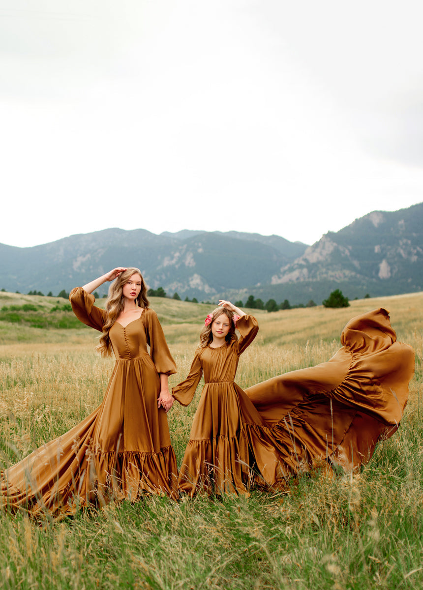 Leana Impact Dress in Dark Honey