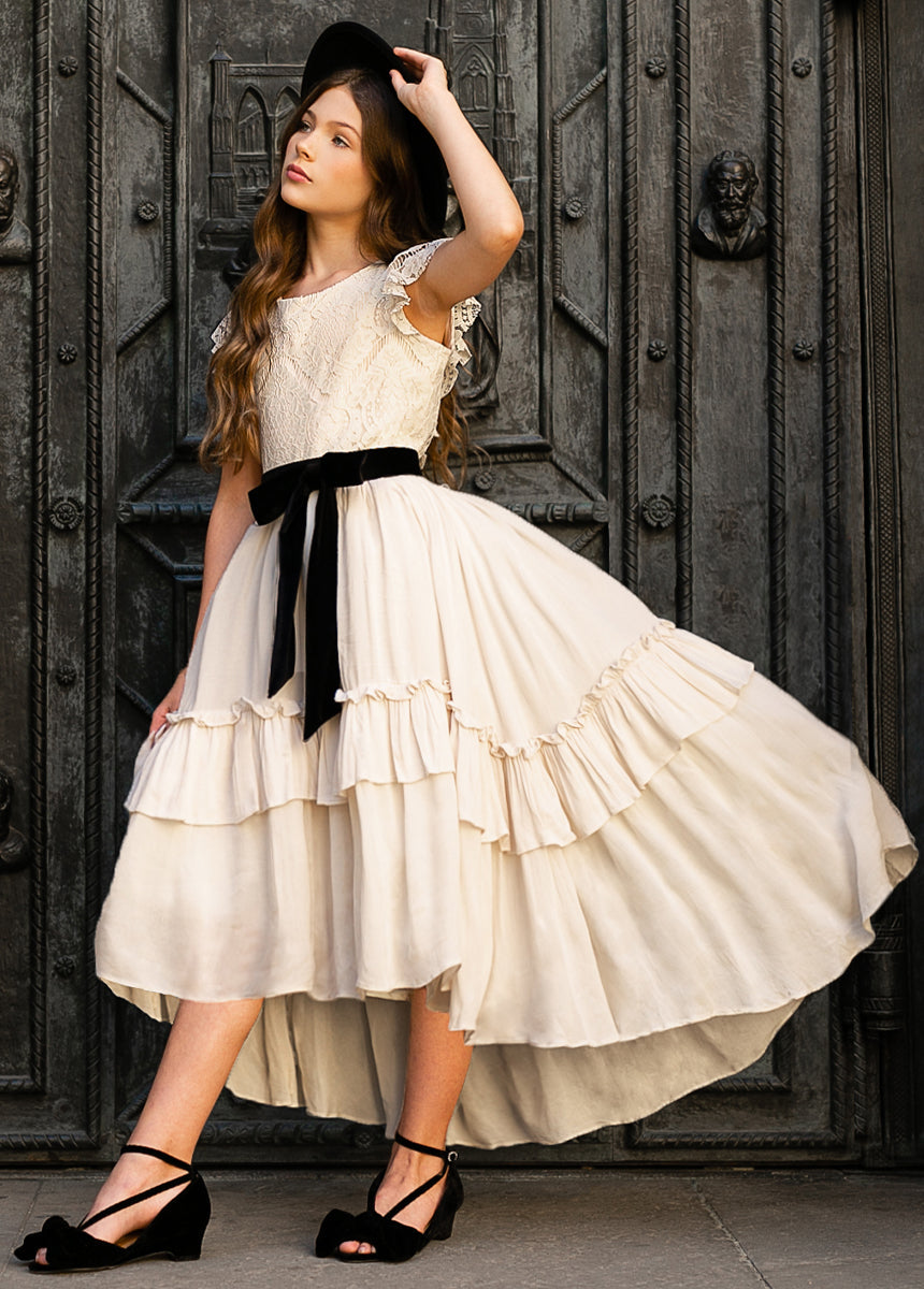 Lacy Petticoat Dress in Cream