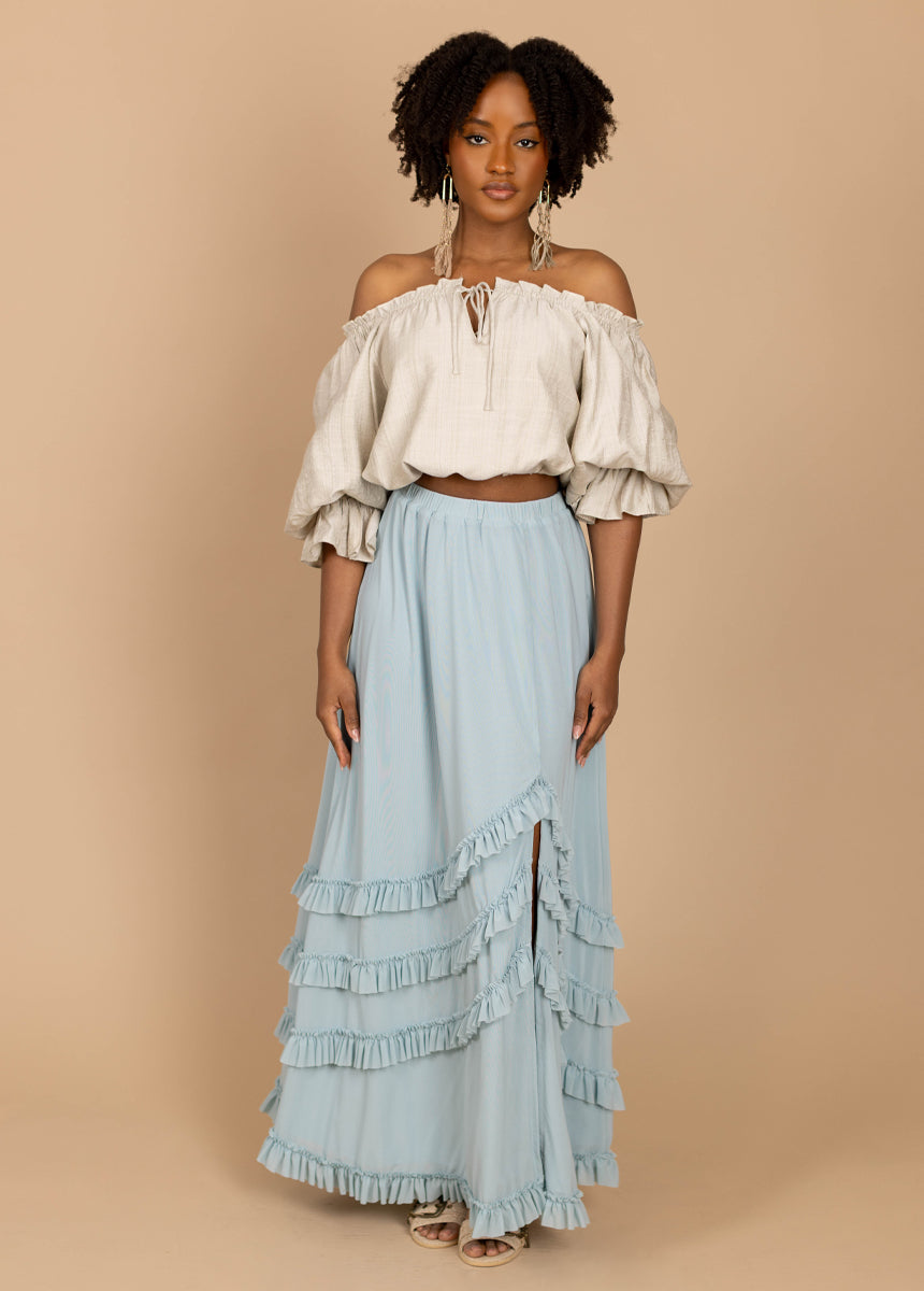 Eadie Skirt in Ice Blue