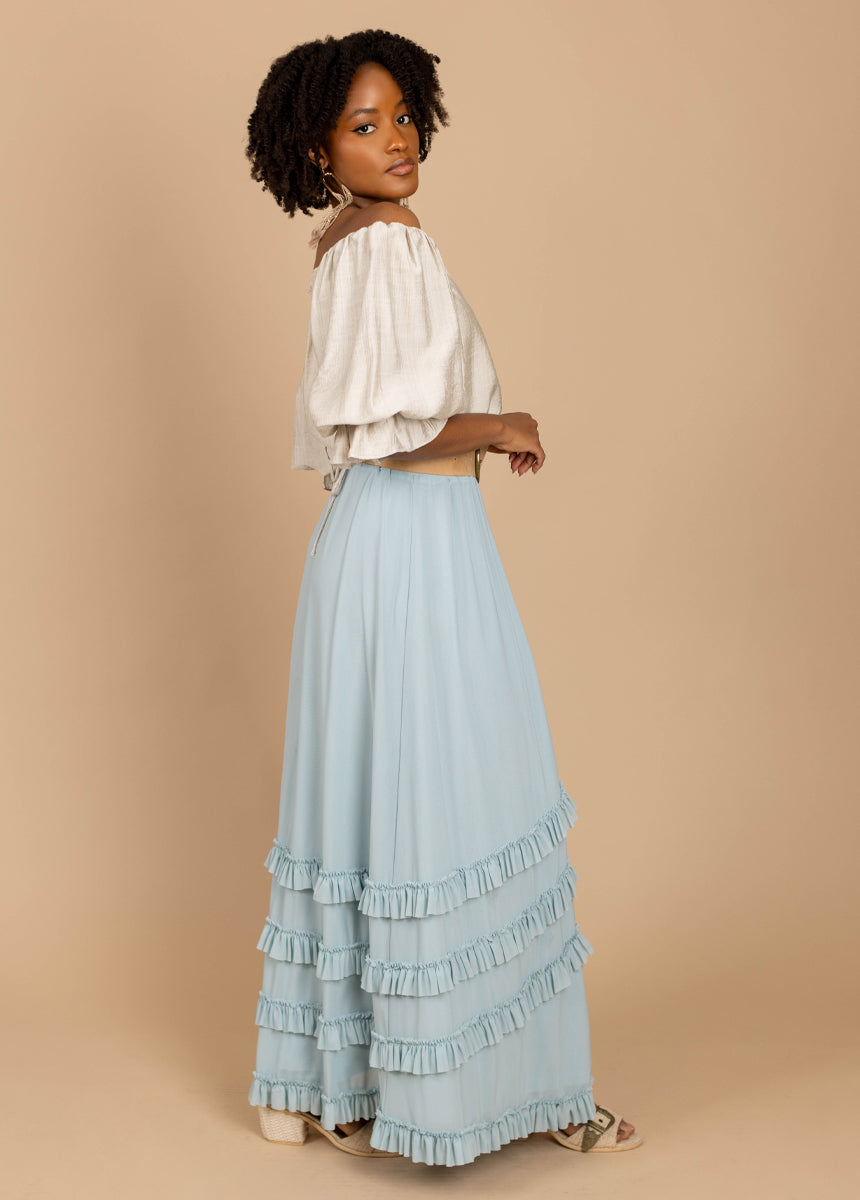 Eadie Skirt in Ice Blue
