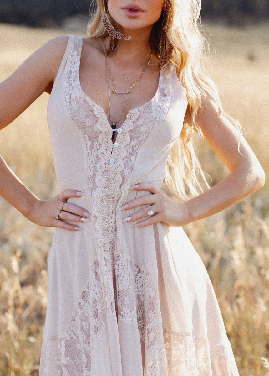 Eirini Dress in Nude