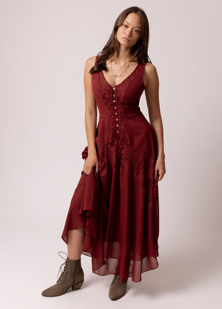 Eirini Dress in Wine