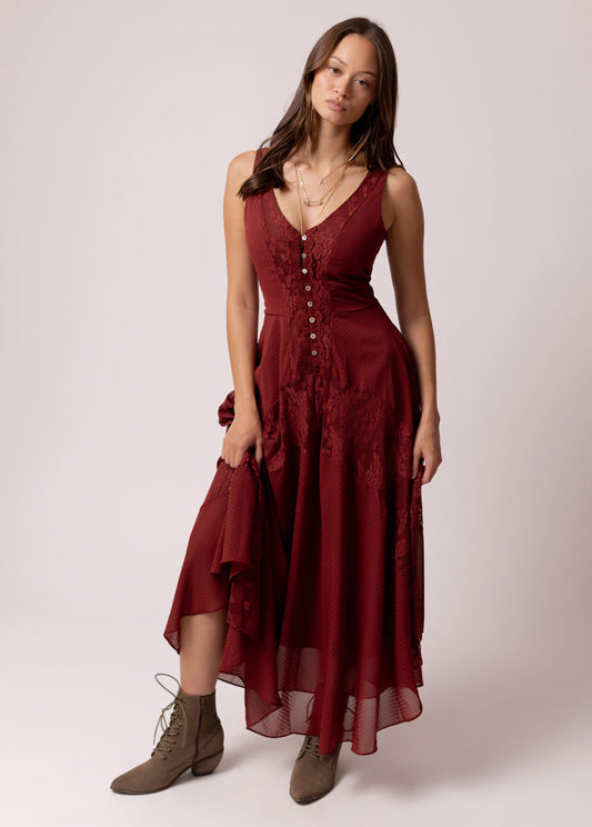 Eirini Dress in Wine