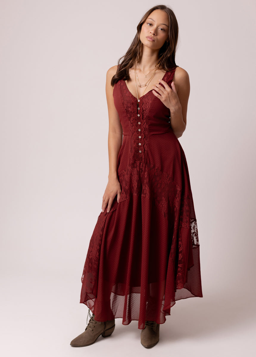 Eirini Dress in Wine