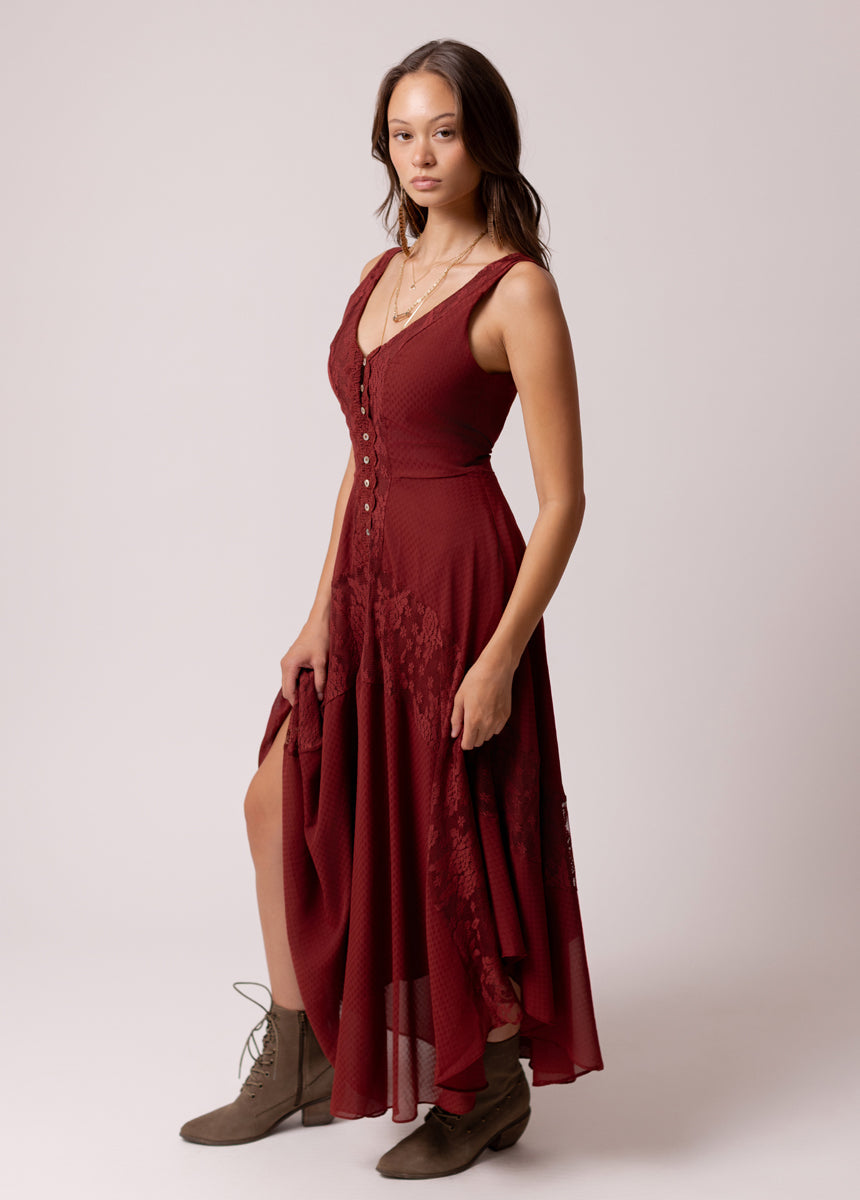 Eirini Dress in Wine