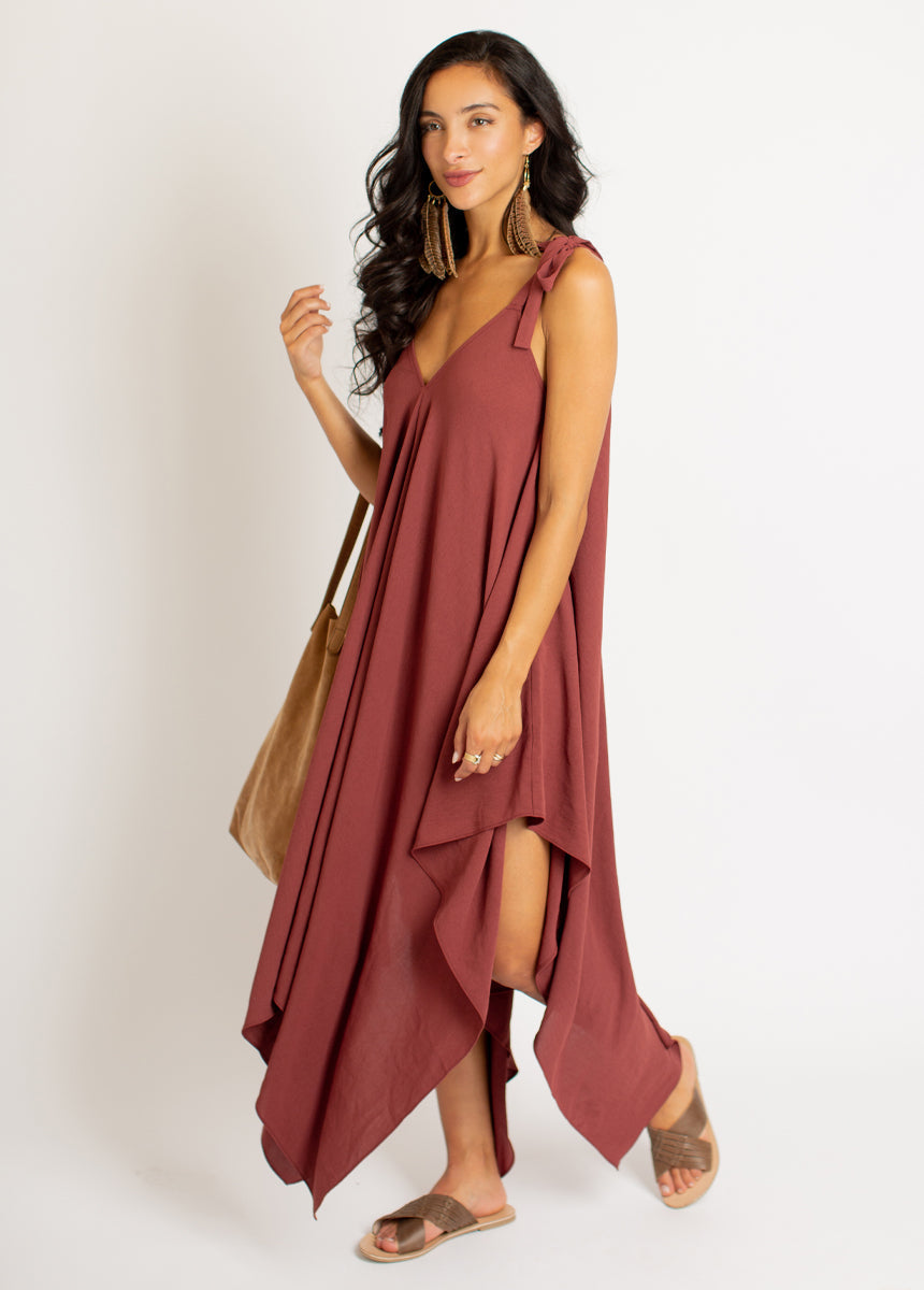 Ellio Dress in Marsala