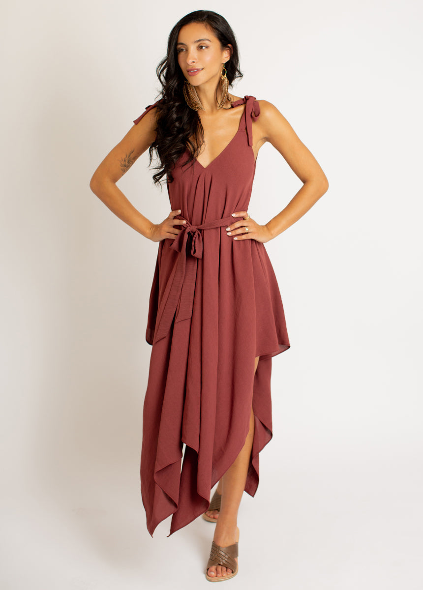 Ellio Dress in Marsala