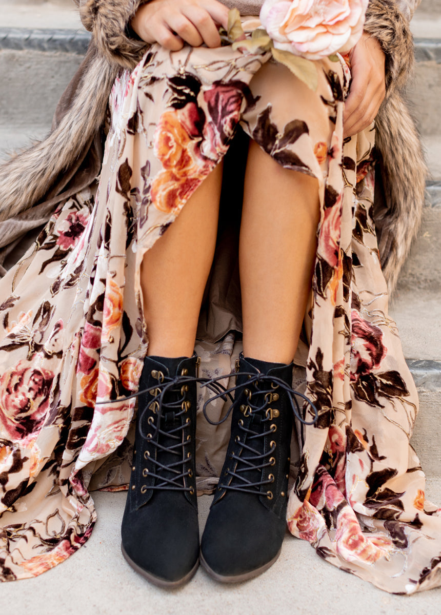 Virginia Boot in Black Suede