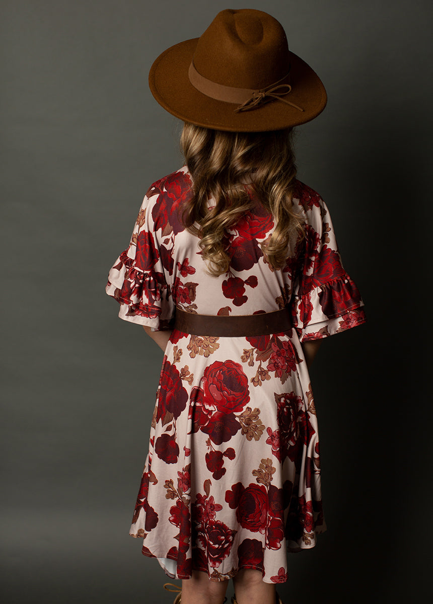 Emilia Dress in Blush Rose