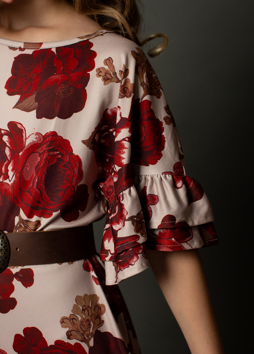 Emilia Dress in Blush Rose