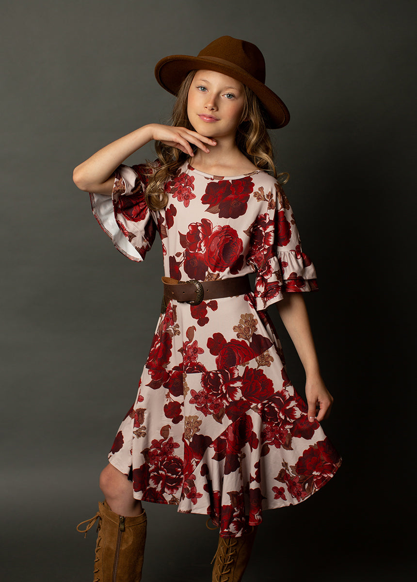 Emilia Dress in Blush Rose