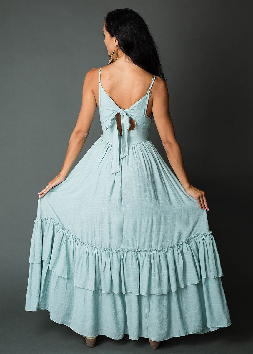 Everlie Dress in Blue Smoke