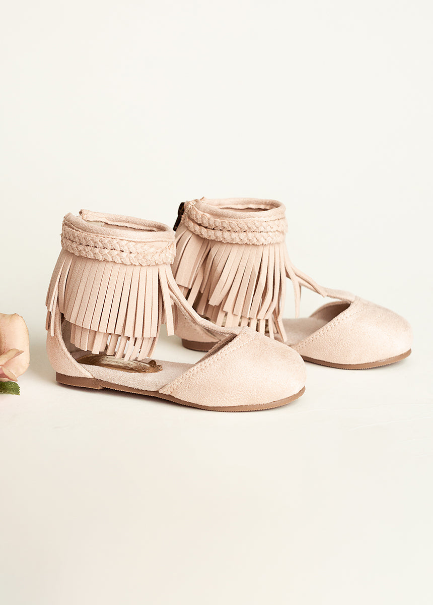 Fennah Flat in Rose Tan