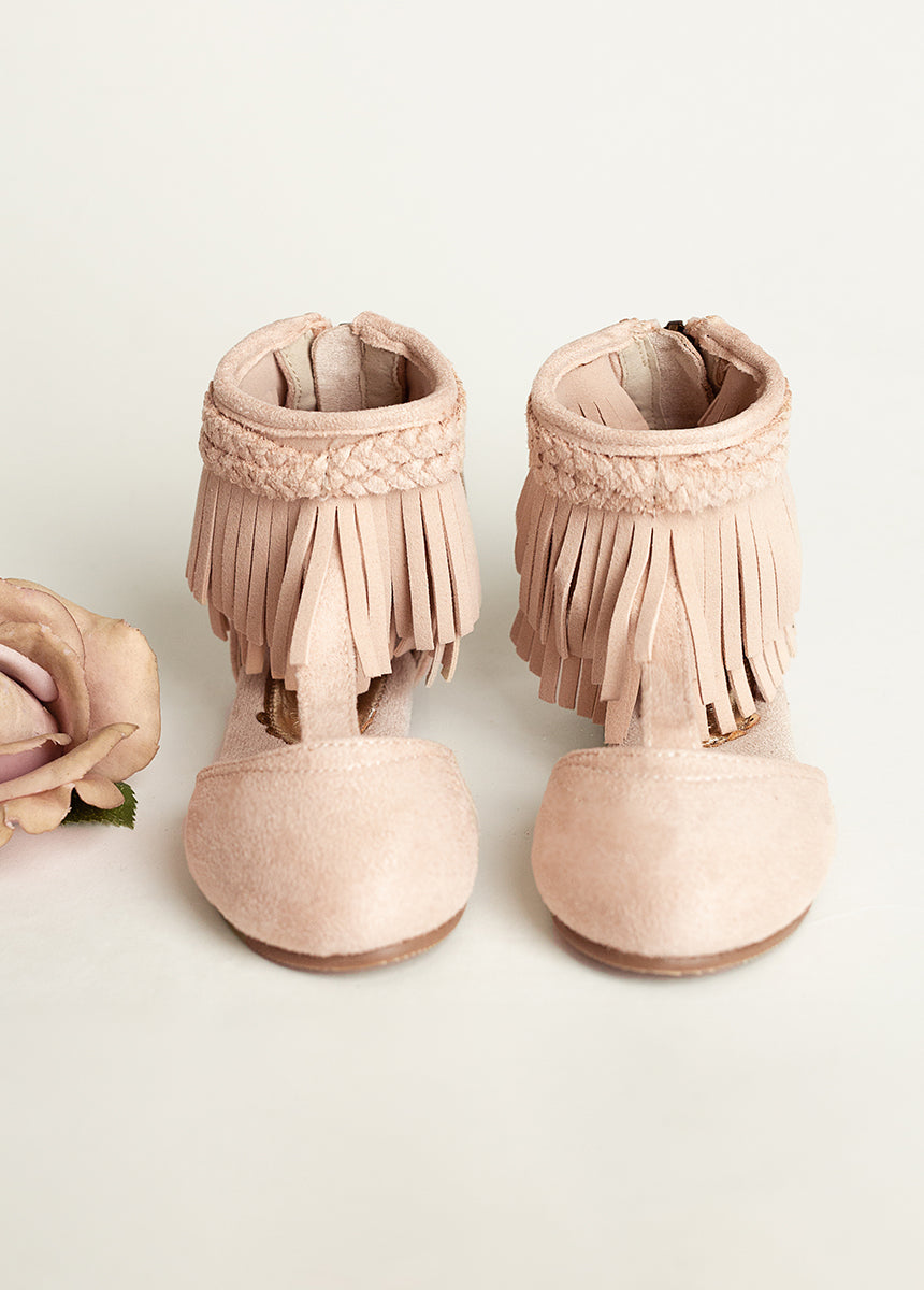 Fennah Flat in Rose Tan