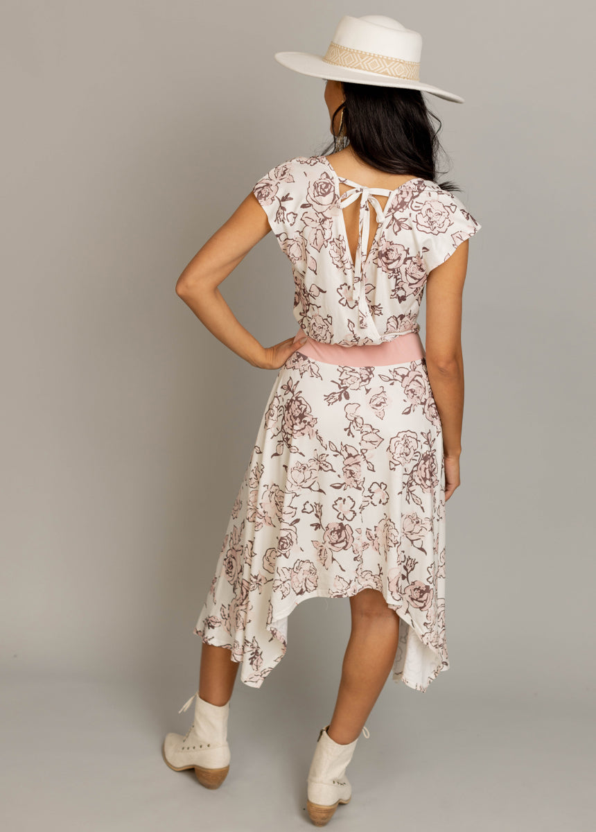 Fenly Dress in Cream Boho Floral