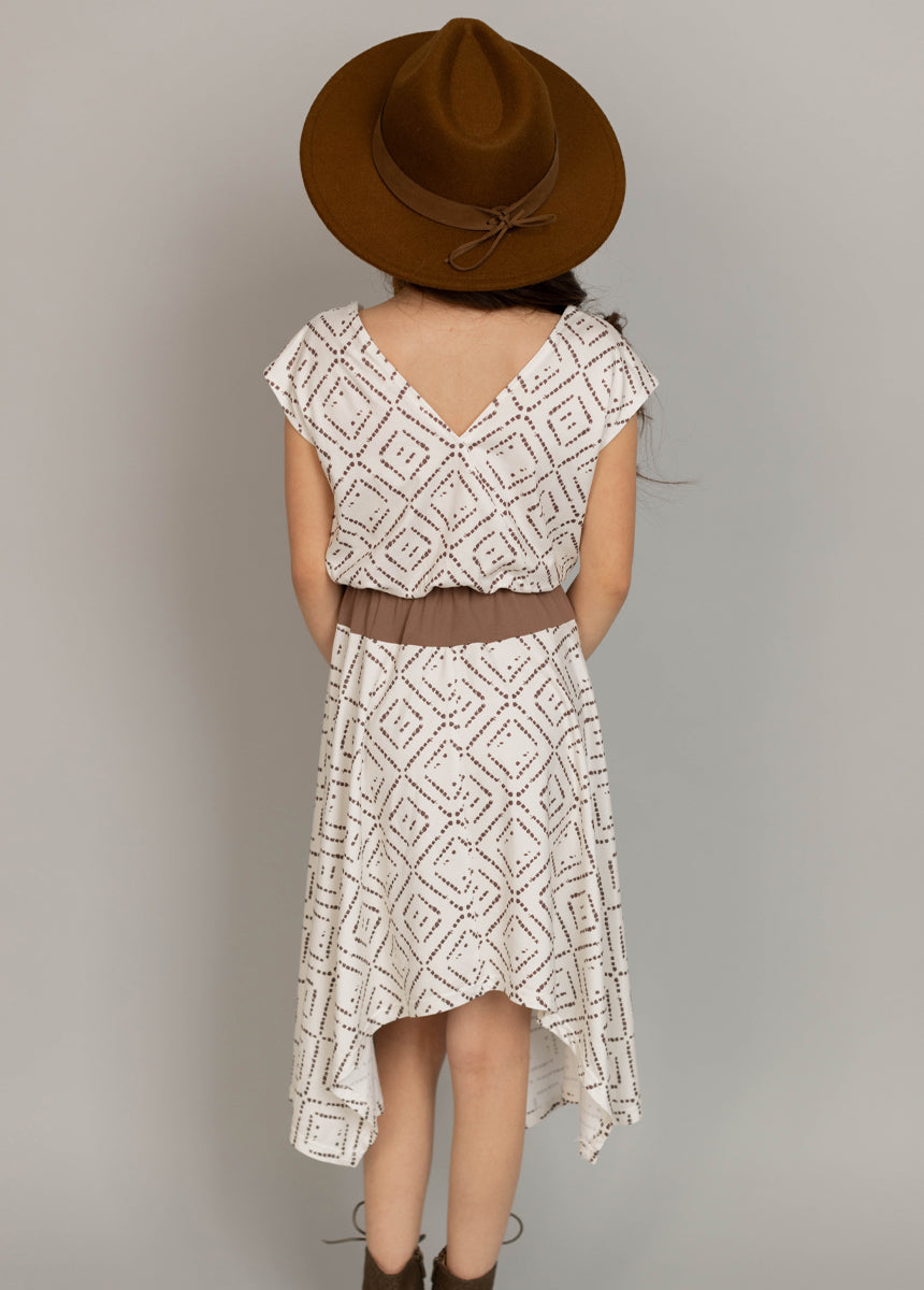 Fenlie Dress in Cream Boho Geo