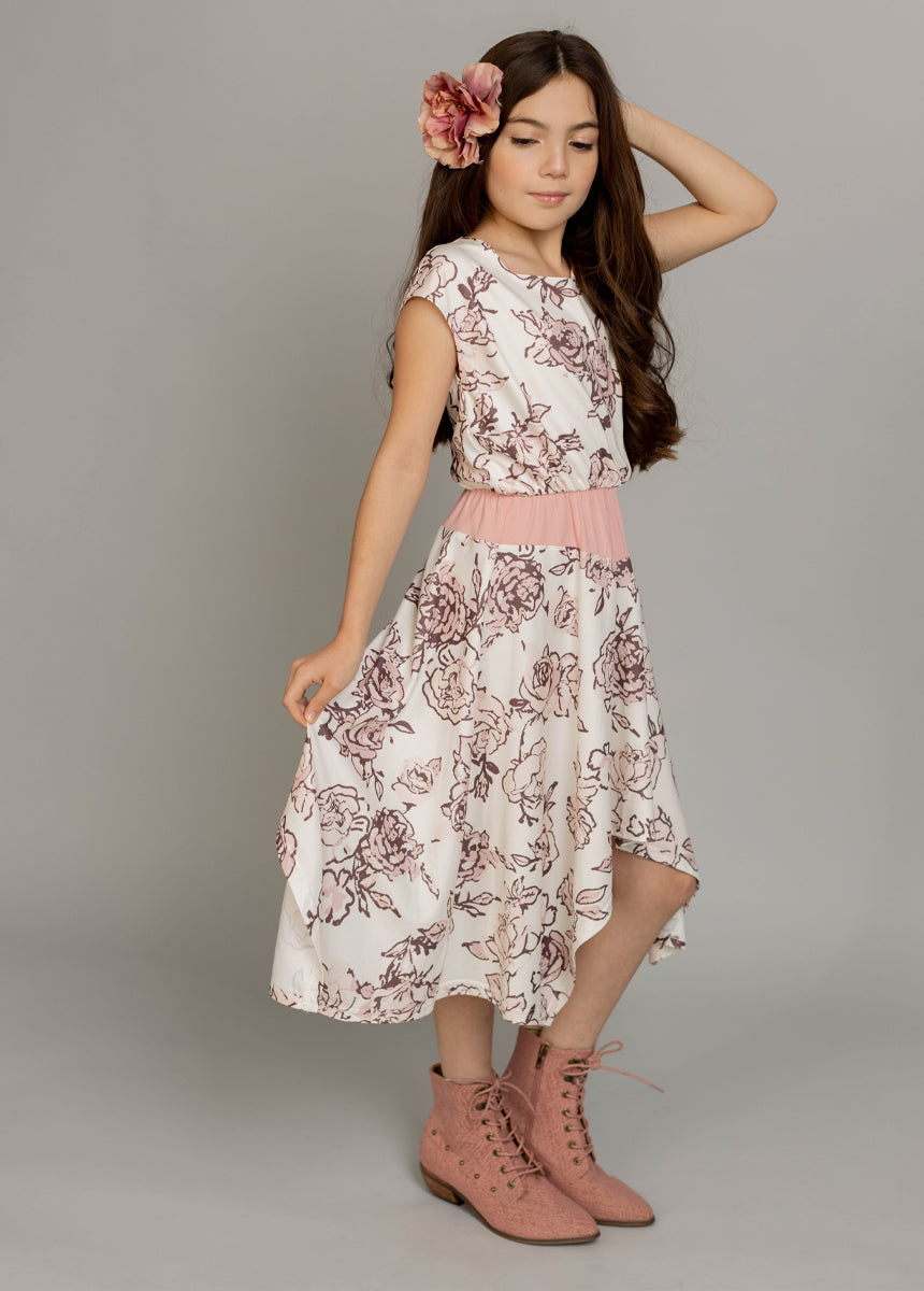 Fenlie Dress in Cream Boho Floral