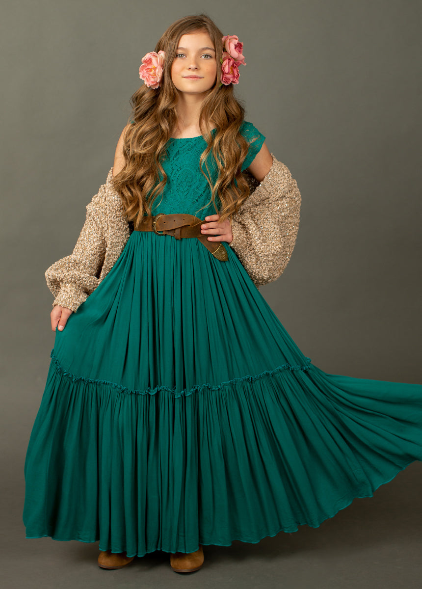 Macy Dress in Teal