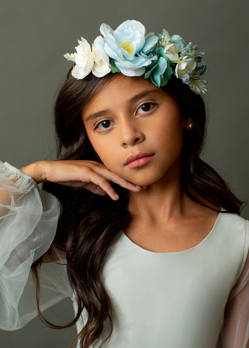 Flora Flower Crown in Blue
