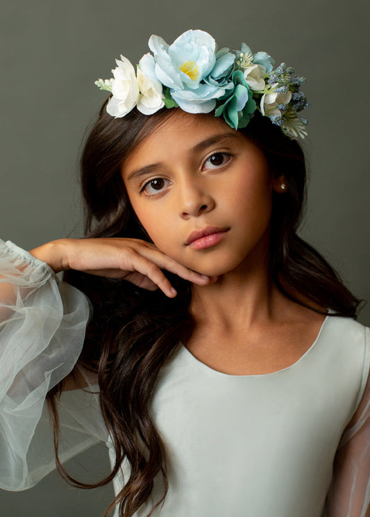 Flora Flower Crown in Blue