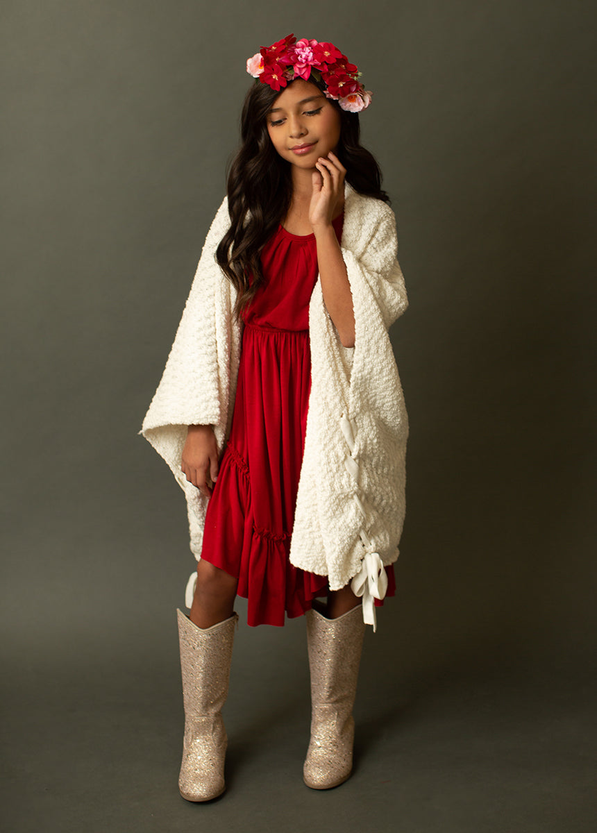 Flora Crown in Crimson Blush