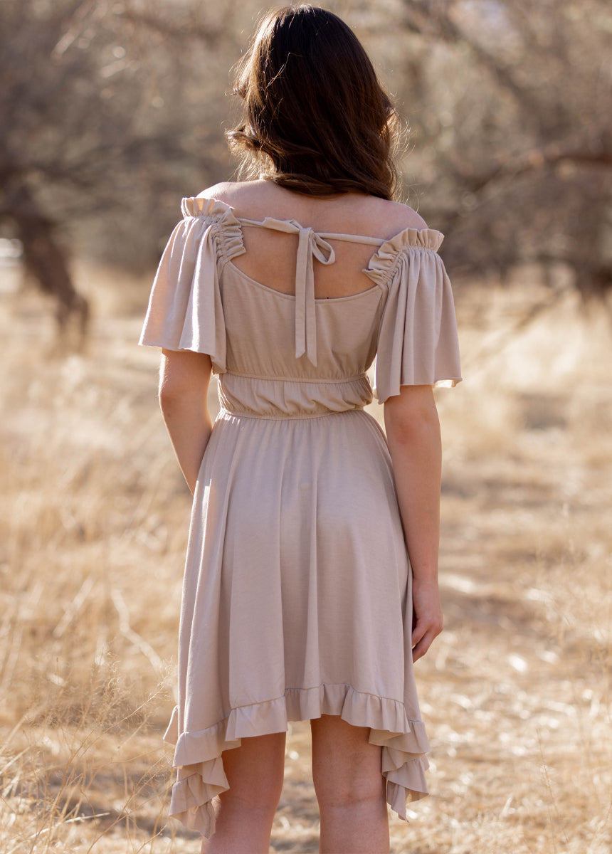 Fran Dress in Light Taupe
