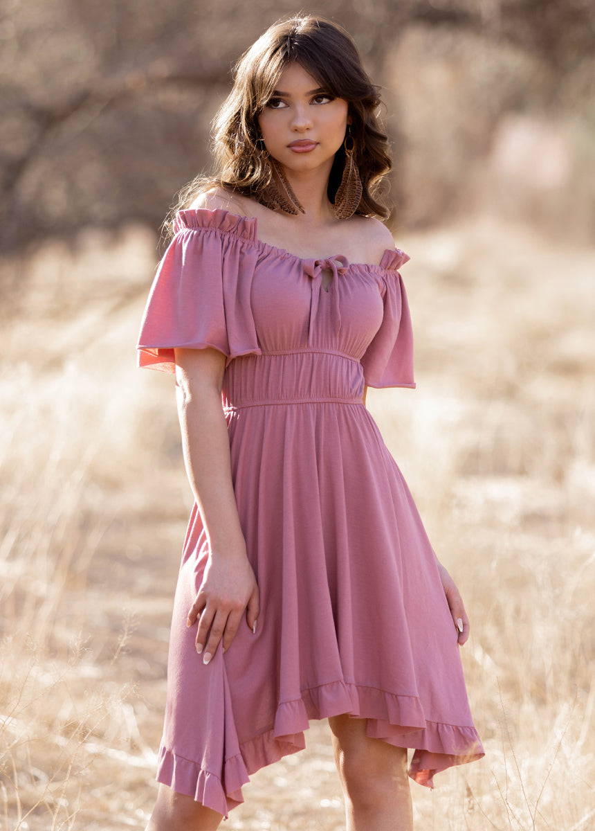 Fran Dress in Mauve