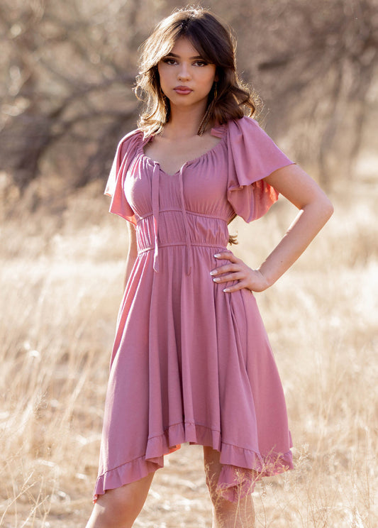 Fran Dress in Mauve
