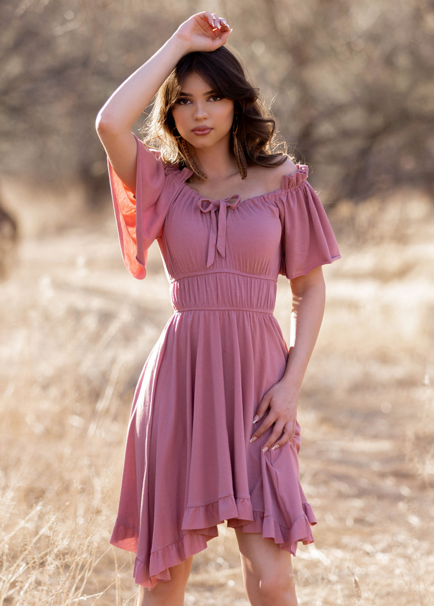 Fran Dress in Mauve