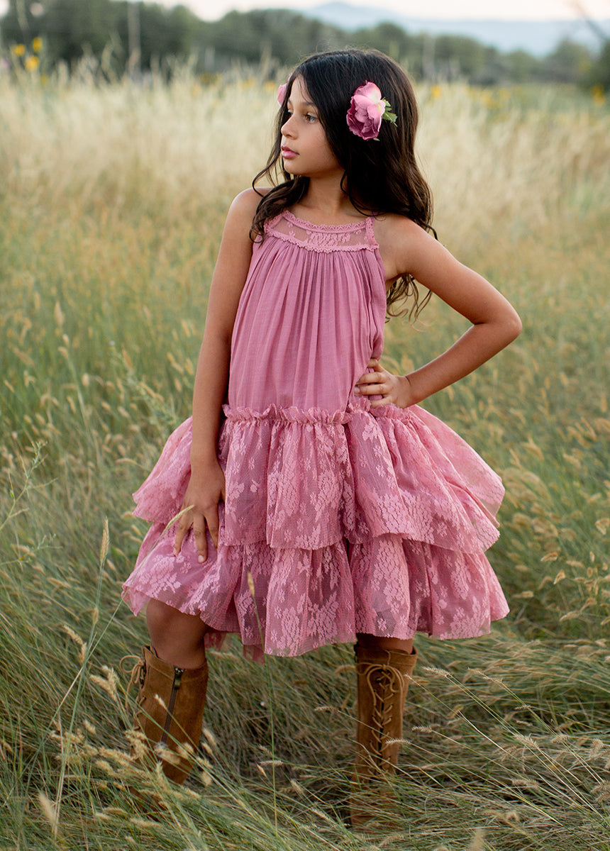 Catrina Dress in Dusty Rose