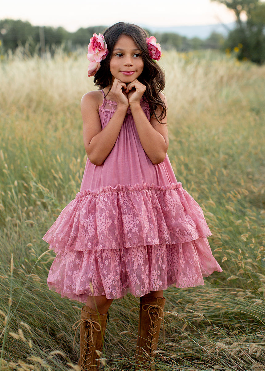 Catrina Dress in Dusty Rose