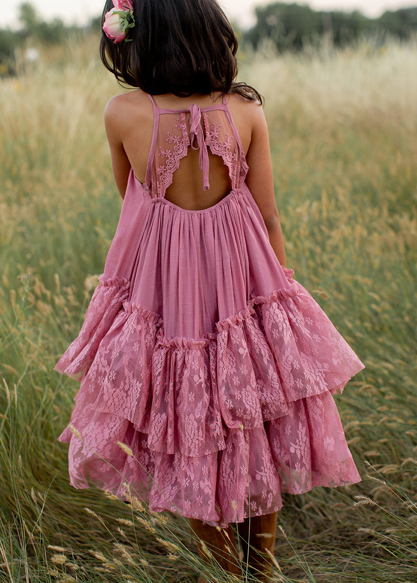 Catrina Dress in Dusty Rose